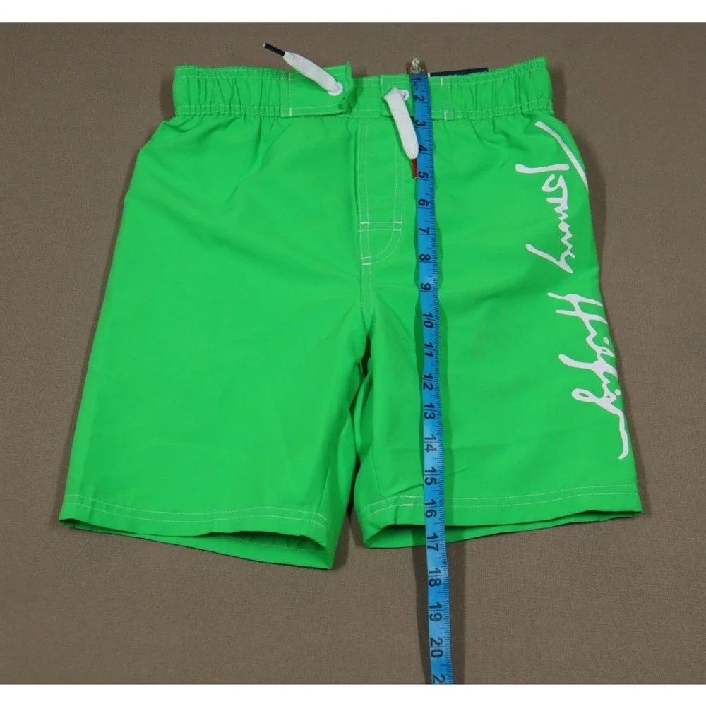 Tommy Hilfiger Kids Tommy Script Graphic Boardshorts - Green -‎ Size Medium